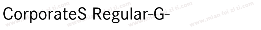 CorporateS Regular-G字体转换